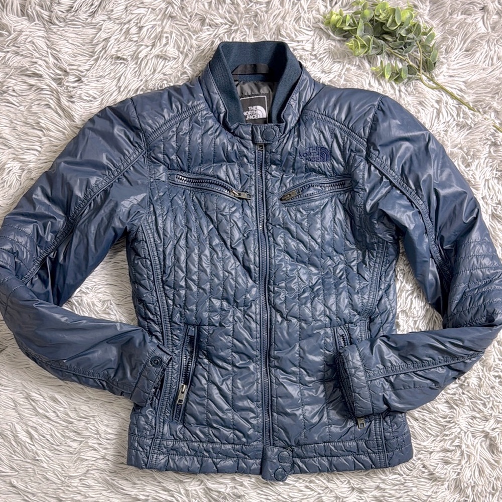 The North Face Navy Women's Midori Moto Down Quilted Down Jacket size S